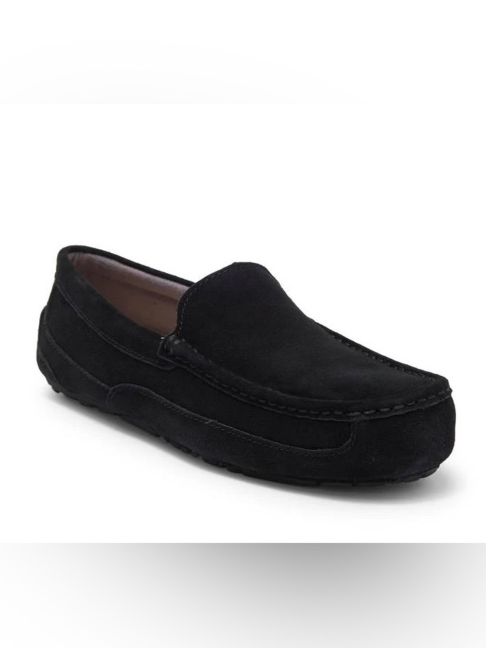 UGG Alder Men's Black Suede Slip-On Driving Loafers Size 17 NIB